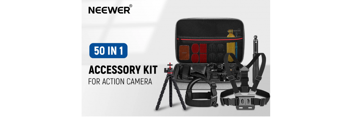 NEEWER 50 in 1 Action Camera Accessory Kit