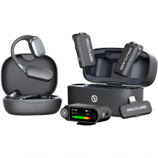 HOLLYLAND LARK MAX 2 ULTIMATE COMBO 2-PERSON WIRELESS MICROPHONE SYSTEM FOR CAMERAS AND MOBILE DEVICES (SPACE GRAY)