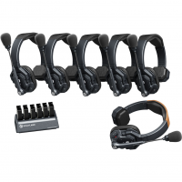 Hollyland Solidcom SE 6S 6-Person Full-Duplex Single-Ear Noise-Canceling Headset Intercom System