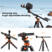 K&F Concept T254A7+BH-28L Aluminum Camera Tripod (KF09.119) 2.3m with Transverse Overhead Center Column & 360° Panoramic Ball Head