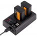 K&F Concept NP-FW50 Replacement Battery 2 Pack and Charger for Sony