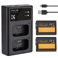 K&F Concept NP-FW50 Replacement Battery 2 Pack and Charger for Sony K&F Concept NP-FW50 Replacement Battery 2 Pack and Charger for Sony