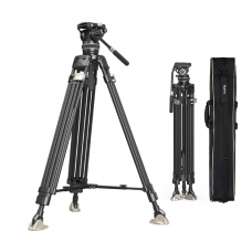 SmallRig AD-100 FreeBlazer Carbon Fiber Tripod 197cm Height, 10kg Load with Fluid Head for Video 3989