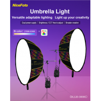 NiceFoto DL120-3000C Umbrella Light-Parabolic series 120cm RGB 300W