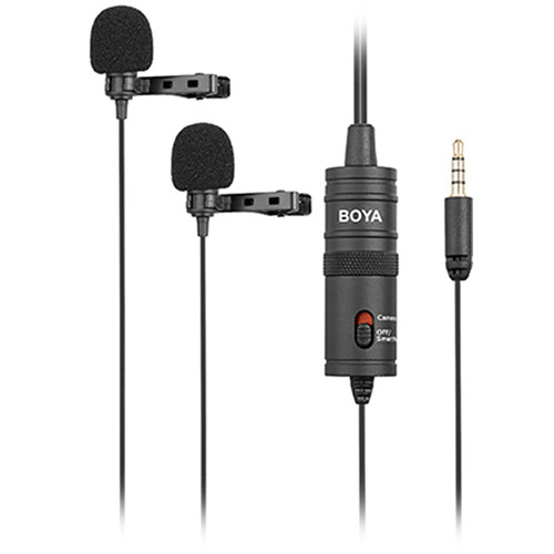 BOYA BY-M1DM Dual Lavalier Universal Microphone | Photography and Lighting Equipment