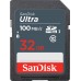 SanDisk Ultra 32GB Class 10 100MB/s SDHC UHS-I Memory Card