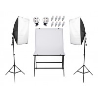Continuous SoftBox Lighting Kit & Shooting Chair 60x100CM Easy Set Up Jo-9