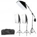 Backdrop Stand 3x3m & Muslin Backdrop 6x3m & Continuous Softbox Lighting Camera Jo Kit-5