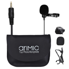 AriMic Clip-on Lavalier Lapel Microphone