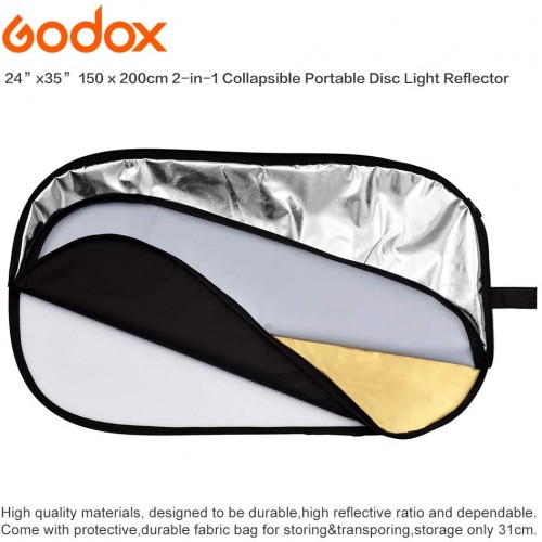 Godox 2-in-1 Portable Collapsible Reflector 150x200cm | Photography and Lighting Equipment