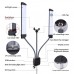 Two arm led light 40 watt, 3000k to 6000k aluminum led lamp with 2.0 meter stand