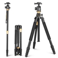 KOLIVAR QZSD Q999H Horizontal Professional Video Portable Tripod Monopod 4 Sections With 360 Ball Head