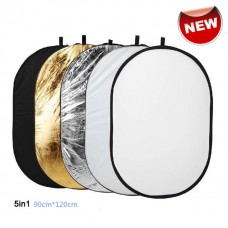 90x120cm 5-in-1 Portable Collapsible Reflector