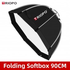 TRIOPO 90cm Foldable Octagon Softbox For Studio Strobes