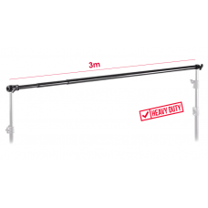 Adjustable Backdrop Crossbar 3m Heavy Duty - Black